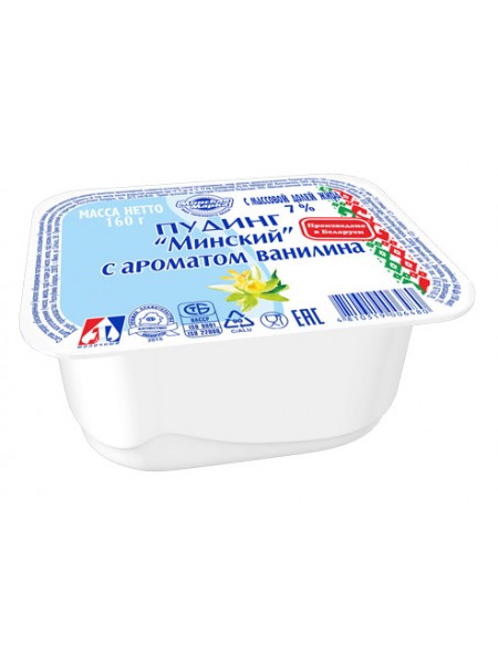 Пудинг Минский 7% 160г*16 Минск МЗ №1 Пудинг Минский 7% 160г*16 Минск МЗ №1